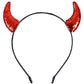 Bonnie Z. Leonardo Sequin Devil Horns Headband Red