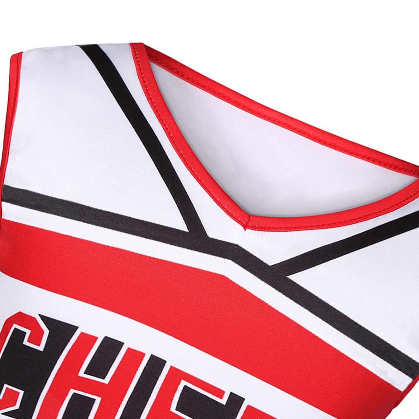 Koatobbor Girls Cheerleader Costume Cheerleading Outfit Dress For Halloween Party Birthday Gift 3-9Years (Red, 6-7 Years)