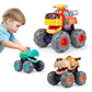 Toy Cars For 1 2 3 Year Old 3 Pack Monster truck Toy Push & Go Crocodile Friction Powered Bull Pull Back Leopard Car Big Wheel A