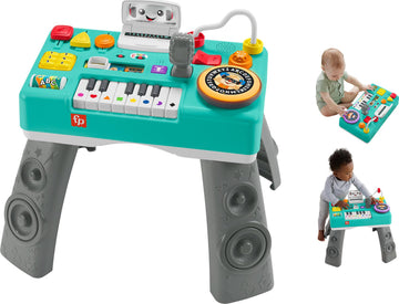 Fisher-Price Baby & Toddler Toy Laugh & Learn Mix & Learn DJ Table with Music Lights & Activities for Developmental Play Infants