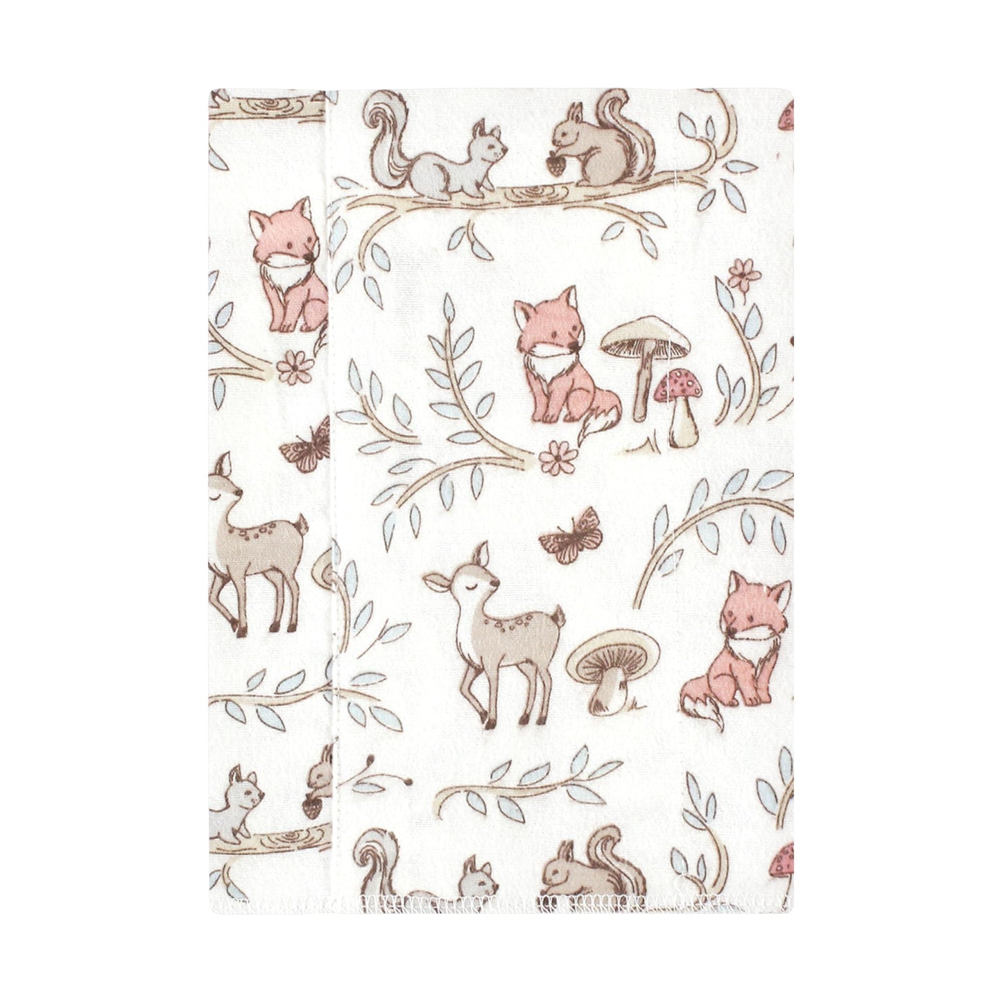 Hudson Baby Unisex Baby Cotton Flannel Burp Cloths, Girl Woodland Pals, One Size