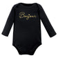Hudson Baby Unisex Baby Cotton Long-Sleeve Bodysuits, Bonjour Dachshund, 9-12 Months