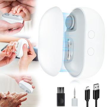 Electric Nail Clipper With Led Light & 2 Speeds, 3 In 1 Design, Electric Nail Trimmer With Nail Clip Storage, Usb Rechargeable A