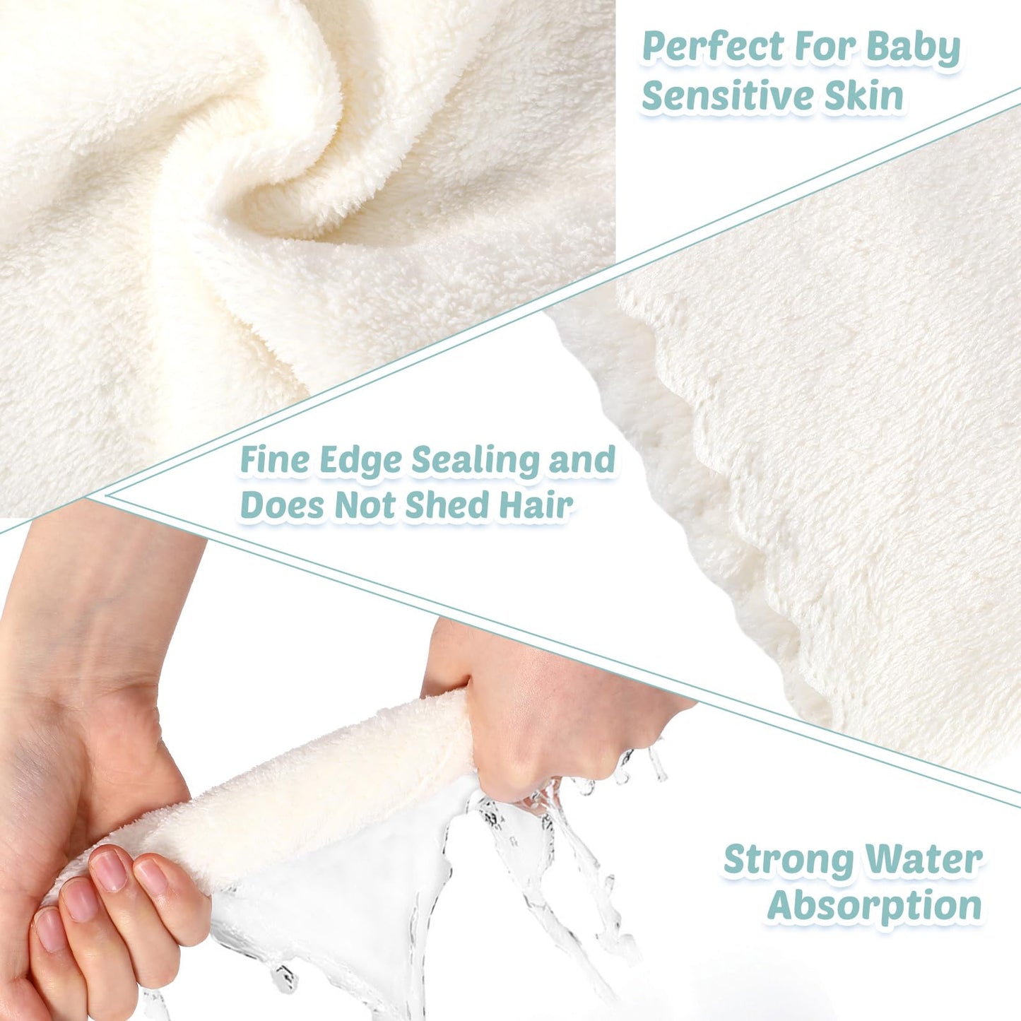 Newwiee 50 Pack Baby Burp Cloths 20''X10'' Absorbent Burping Cloths For Girl Boy Large Baby Rags Towels For Newborn Essential(Gr