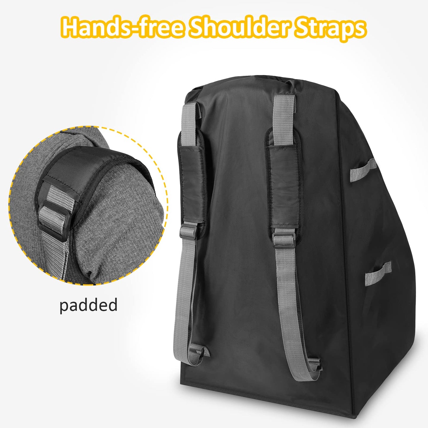 Yorepek Car Seat Travel Bag Backpack, Universal Car Seat Bags For Air Travel Fits Convertible,Booster,Infant Carseat, Carseat Tr