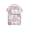Noverbibi Custom Diaper Bag for Baby - Personalized Dragon Pink Nursing Bag with Custom Name