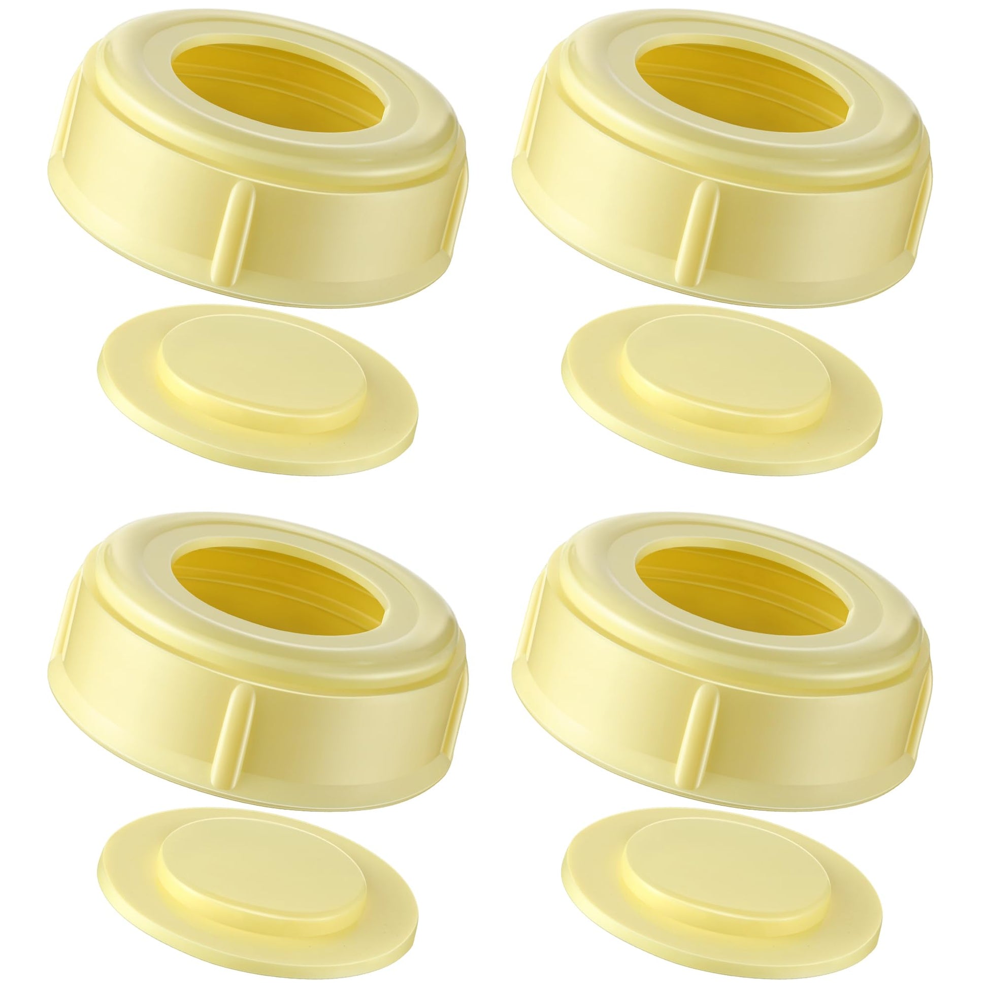 Dreyoo 4 Pack Nipple Rings Compatible with Medela Baby 5oz & 8oz Plastic & Glass Bottles, Collar Rings Compatible with Medela Br