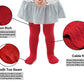 Epeius Baby Girls Seamless Cable Knit Solid Cotton Tights Newborn Girls Footed Leggings For 0-3 Months,Red/Pink/Purple (Pack Of