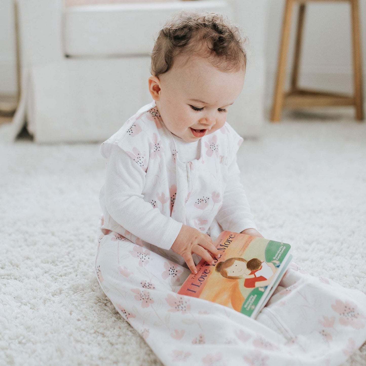 HALO SleepSack, 100% Cotton Wearable Blanket, Swaddle Transition Sleeping Bag, TOG 0.5, Wildflower Blush, Small, 0-6 Months