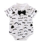 Yfybaby Newborn Baby Boys Gentleman Outfits Suits Infant Short Sleeve Shirt+Bib Pants+Bow Tie Overalls Clothes Set