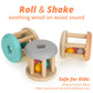 DUCKBOXX XX Montessori Infant Educational Toys, Natural Wood Rolling Rattle Toy, Early Learning Toy for Developing Fine Motor Sk