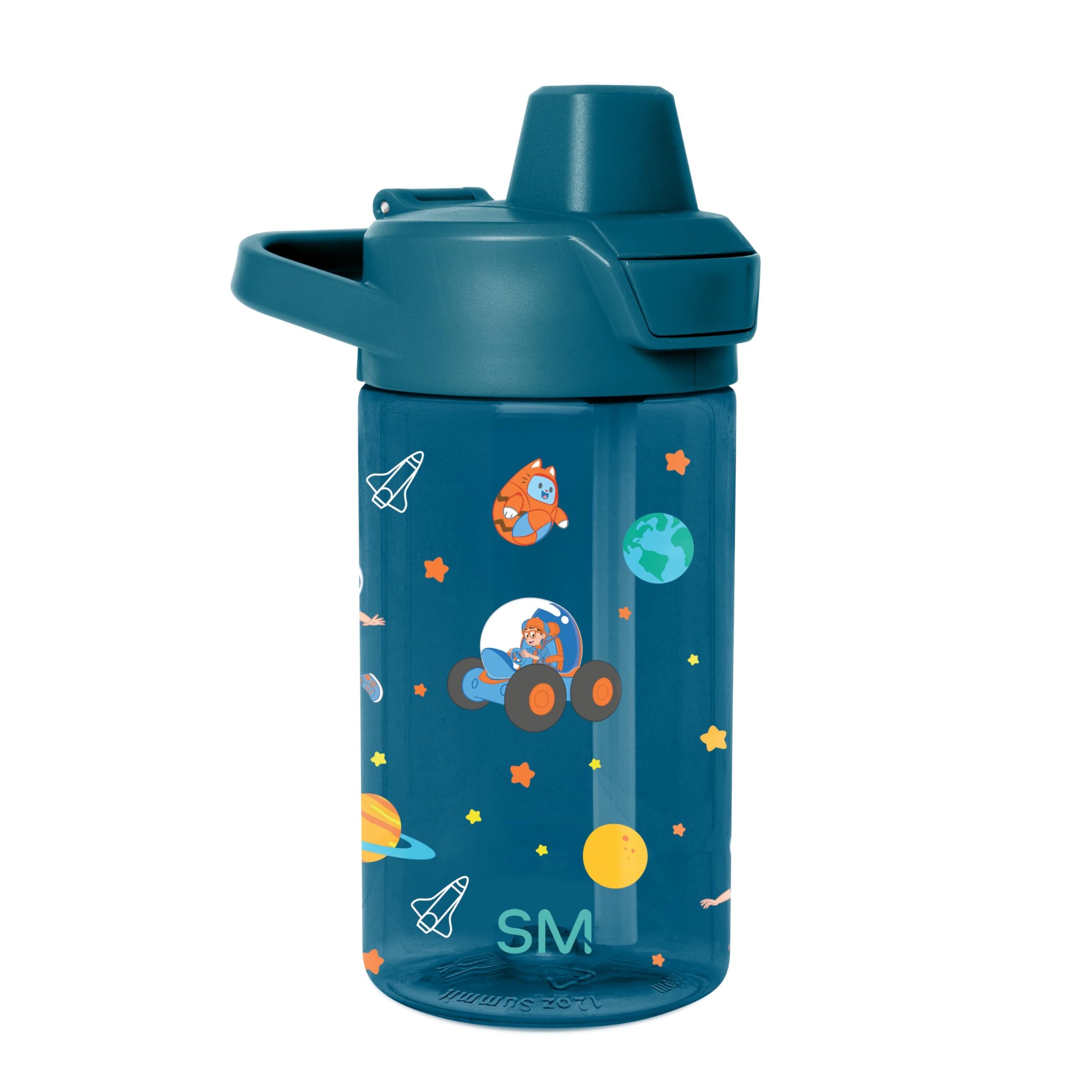 Simple Modern Blippi Kids Tritan Plastic Summit Water Bottle | 12 oz BPA-Free Cup with Covered Leak Proof Straw Lid for Boys, Gi