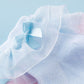 Domii Toddlers Girls Socks With Ruffles Baby Lace Ankle Socks With Bowknot Eyelet Frilly Mesh Socks 3-Pack Blue White And Pink S