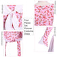Vibsion Girls Prairie Pioneer Costume Pilgrim Dress Kids Floral Colonial Village Girl Costume Bonnet Apron Set Pink Xxl
