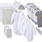 Spasilk Baby Essential 23 Piece Layette Set For Newborns And Infants, 0-6 Months, Grey Celestial