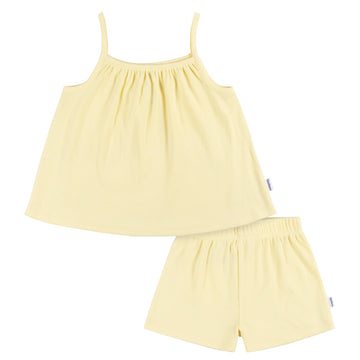 Gerber Baby Girls Toddler Sleeveless Tank Top and Shorts Set, Yellow, 12 Months