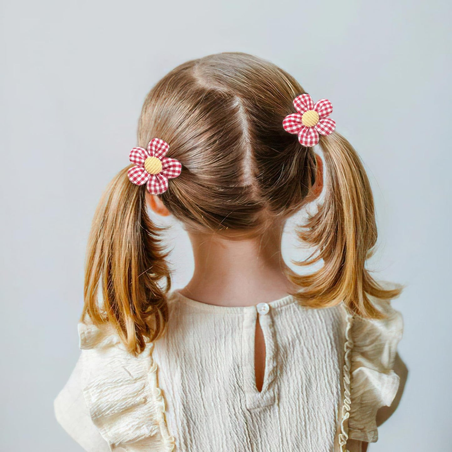 Boutique Baby Girl Hair Ties With Flowers, 20 Pcs Hair Bow Ties For Toddler Girls, Elastics Ponytail Holders Pigtails Rubber Ban