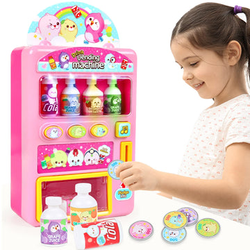 Woleigiao Kids Toy Vending Machine Toys for Kids with Music and Lights Juice Drink Vending Machines Dispenser Toys Perfects for 