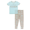 Kickee Pants Graphic Print Short Sleeve Pajama Set, Ultra Soft And Snug Fitting Pjs, Matching Top And Bottom Sleepwear Set, Newb