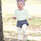 Rufflebutts Ivory Ruffled Long Sleeve Layering Bodysuit - Off-White - 3-6 Months