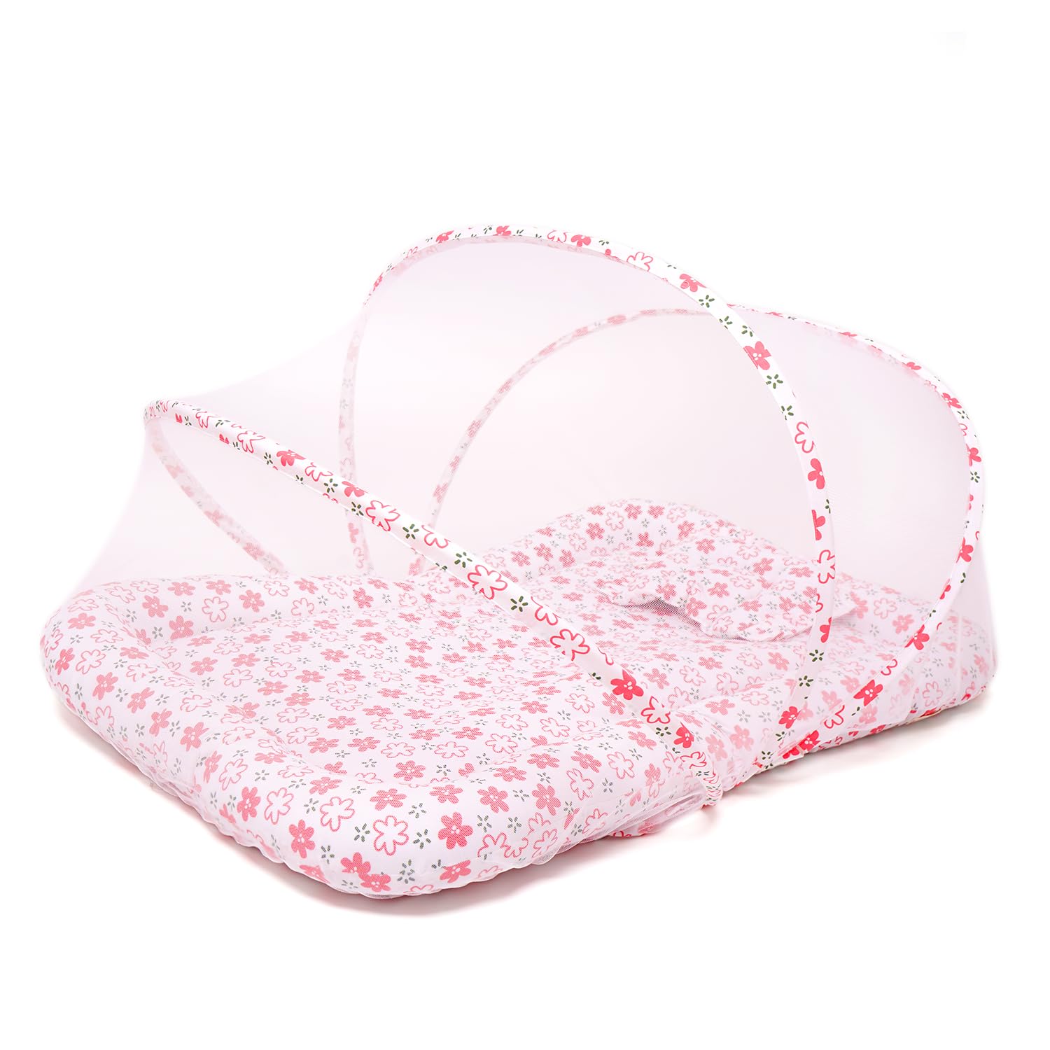 Tidy Sleep Baby Bed With Mosquito Net, Baby Mattress For New Born, 0M+, Baby Mosquito Protection Bed, Size: 90Cm X 65Cm X 10Cm L