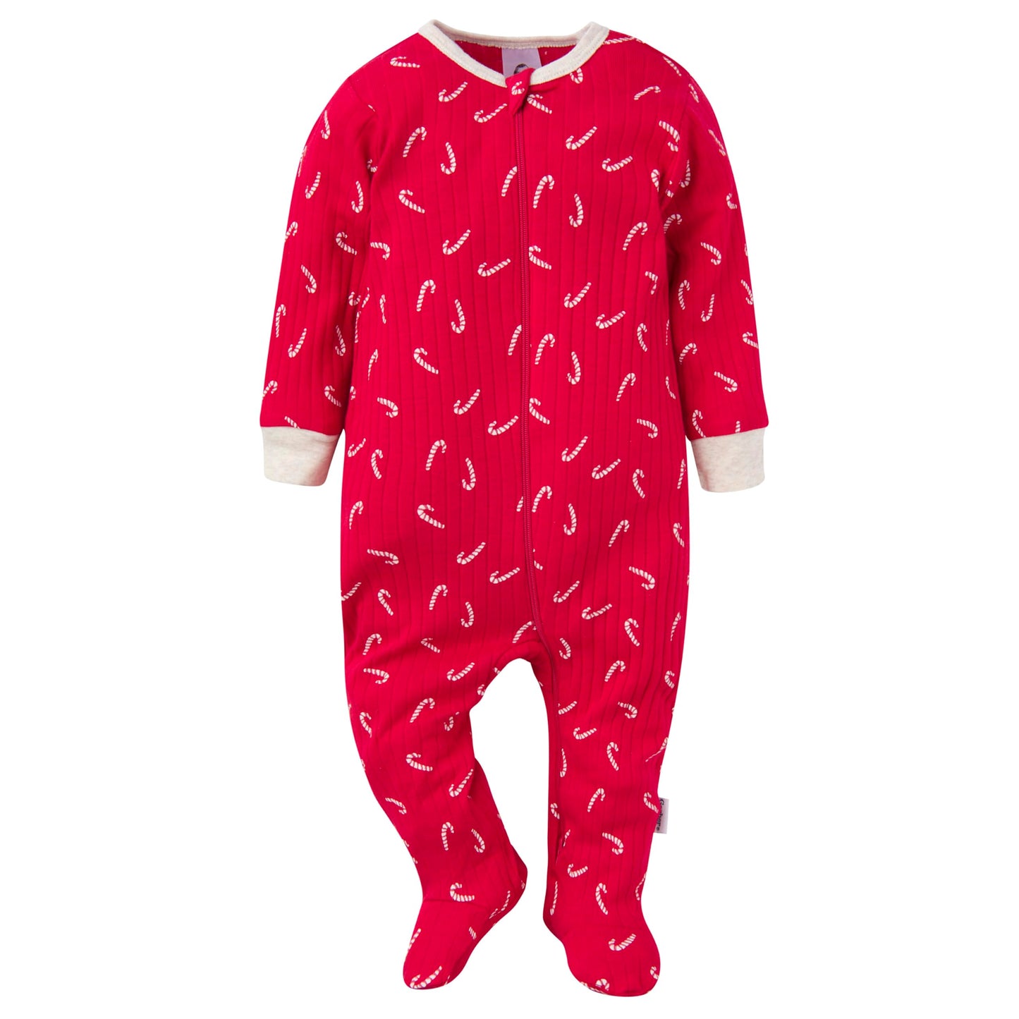 Gerber Baby Unisex 2-Pack 2-Way Zip Textured Sleep 'N Play, Gingerbread Man, 0-3 Months