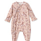Wild Wrangler/Pink Bamboo Ruffle Zipper Romper