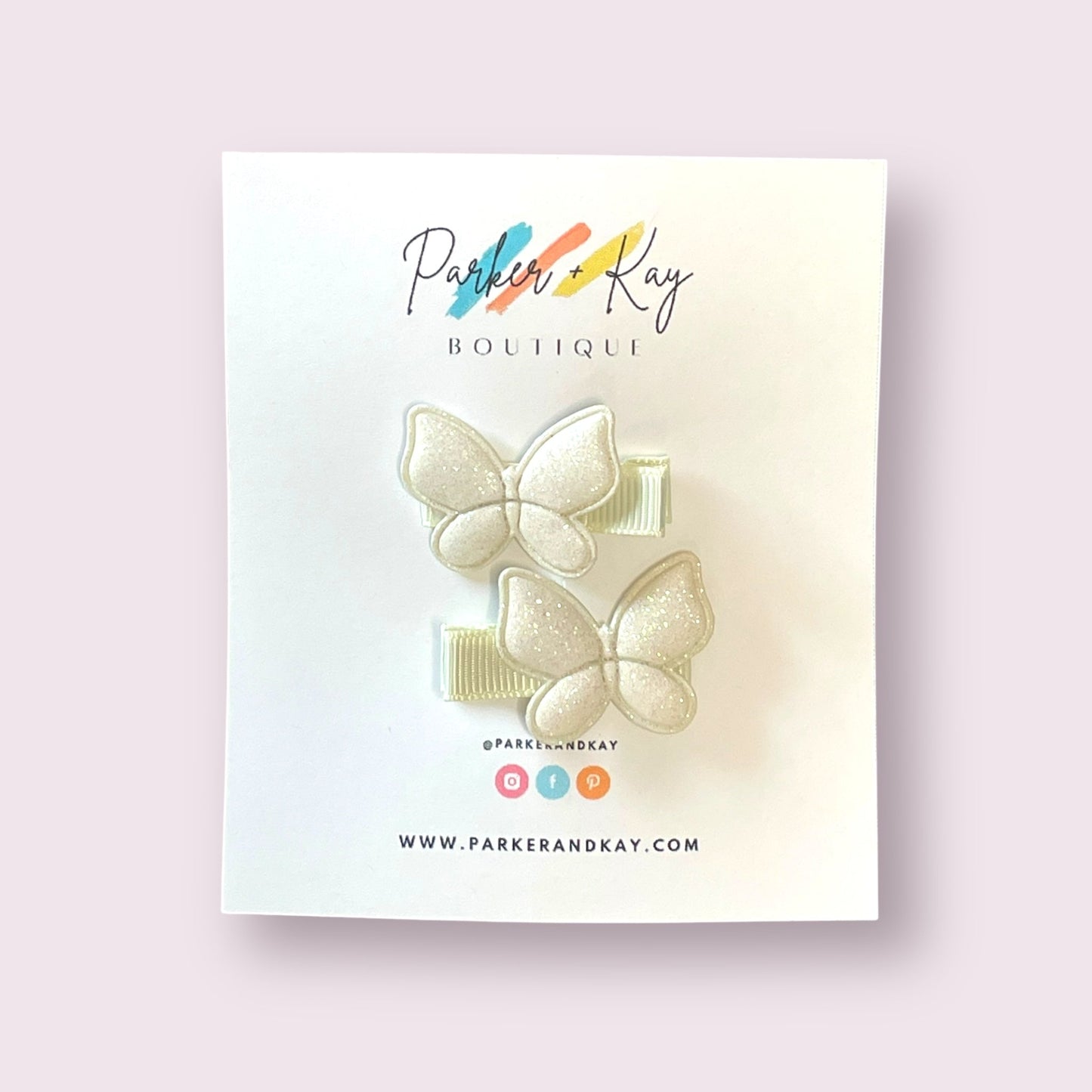Shimmering Butterfly Hair Clips