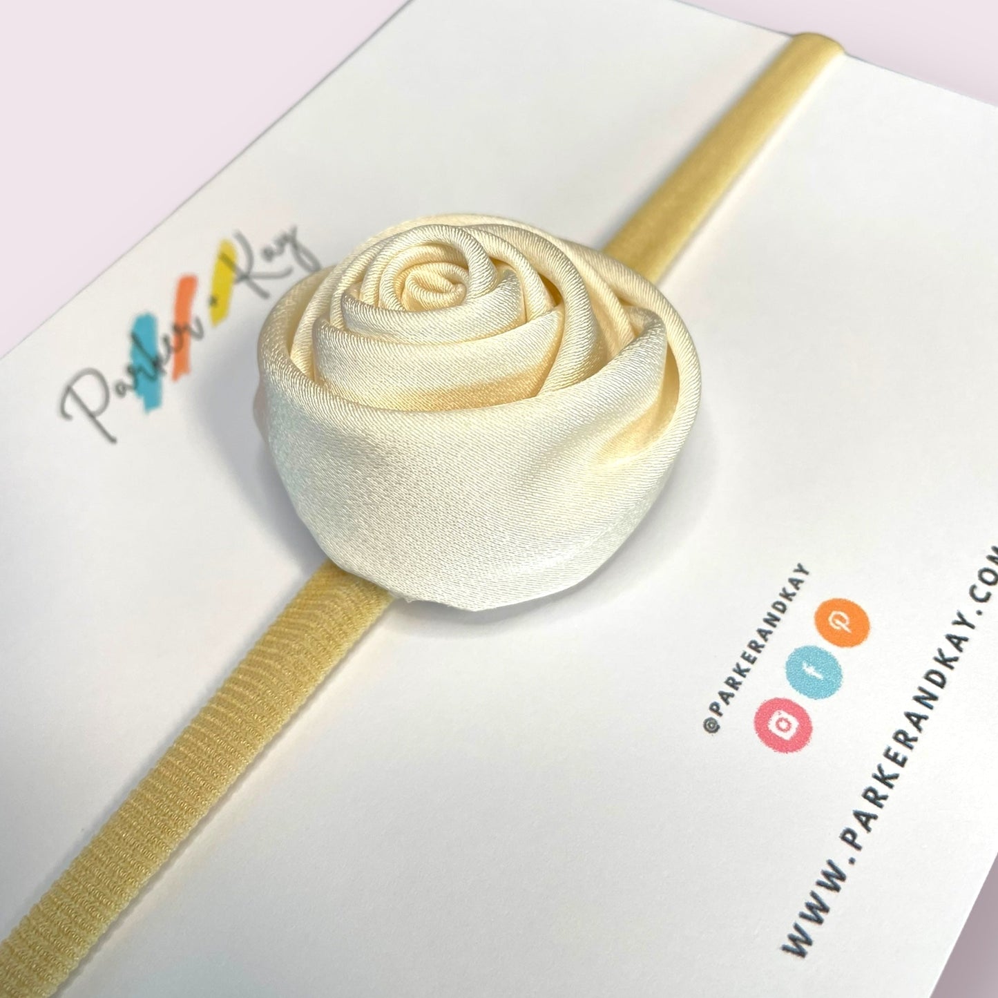 Satin Rose Baby Headband