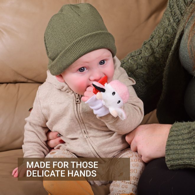 Cow Teething Hand Toys for 4 Month Old Baby Boys & Infants