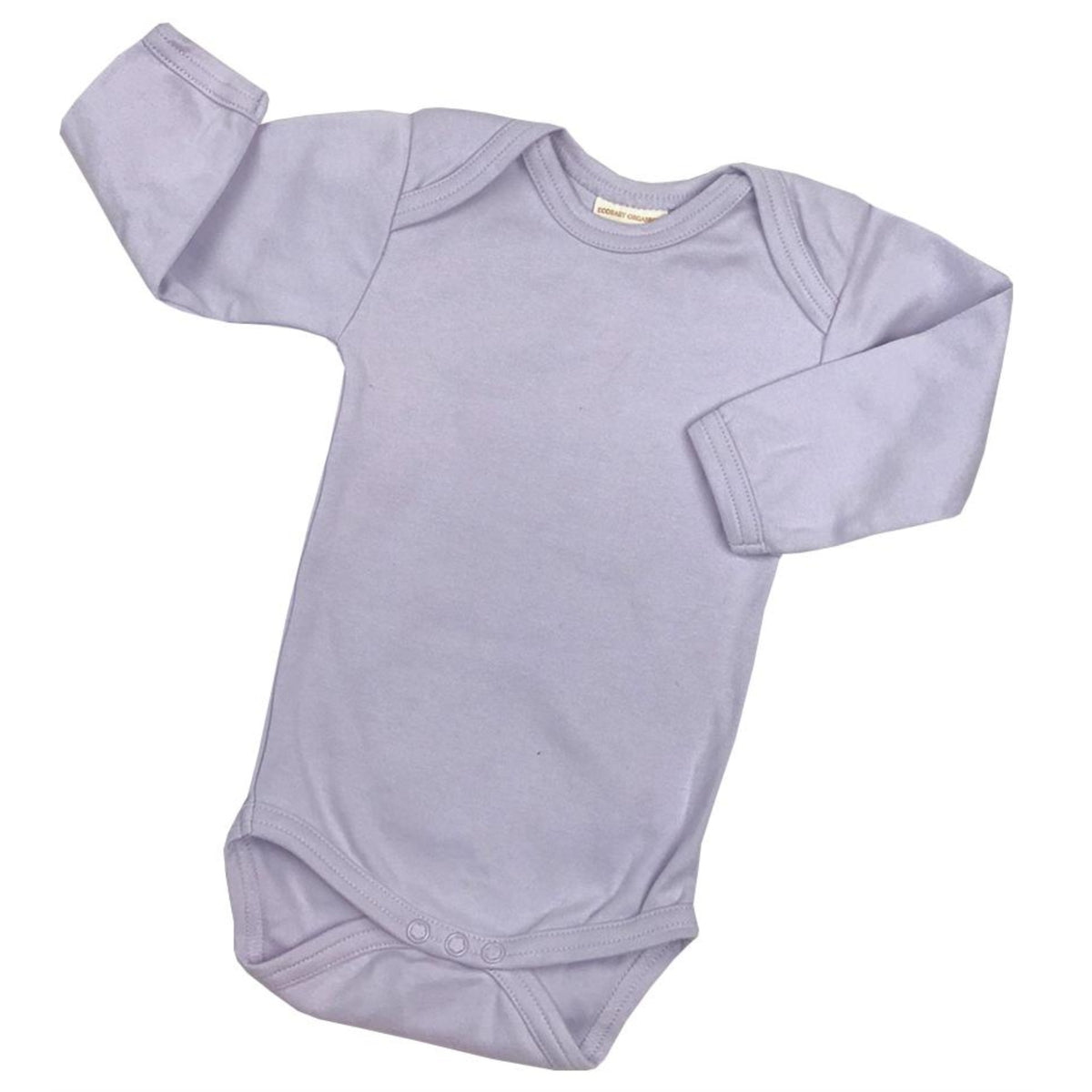 Organic Cotton Long Sleeve Bodysuits/Onesies  Soft Lavender 1218M