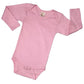 Organic Cotton Long Sleeve Bodysuits/Onesies  Pink Solid 1824M