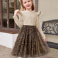 Arshiner Toddler Tulle Dress Velvet Tutu Fall Long Sleeve Winter Casual Outfit Leopard Size 2