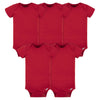 Gerber Baby 5-Pack Solid Onesies Bodysuits, Red, 12 Months, Infant