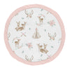 Sweet Jojo Designs Blush Pink, Mint Green and White Boho Watercolor Playmat Tummy Time Baby and Infant Play Mat for Woodland Dee