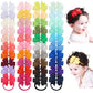Jollybows 40Pcs Baby Girls Grosgrain Ribbon Hair Bows Headbands 3 ' Hair Band Hair Accessories For Infants Newborn Toddler