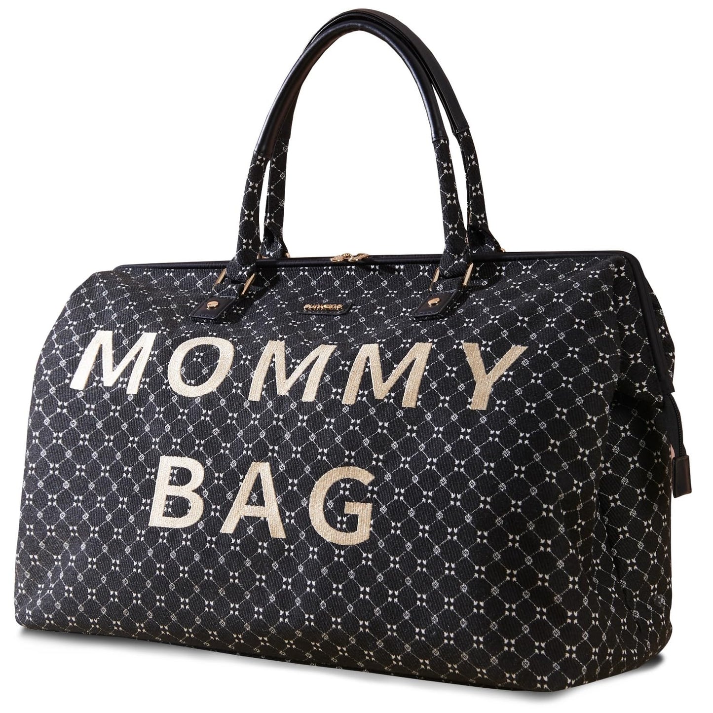 SUNVENO Large Diaper Bag Tote, Mommy Weekender Hospital Bag for Mom & Baby, Travel Diaper Duffle with 2 Pouches, Changing Pad & 