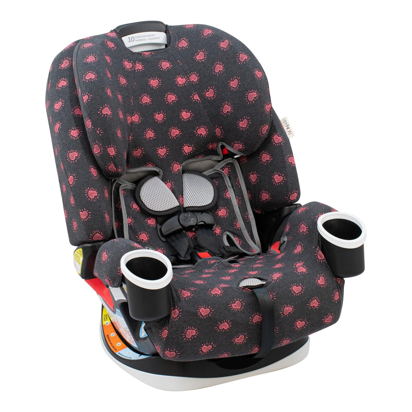 Jyoko Kids Cotton Cover Liner For Car Seat Compatible With Graco 4Ever Dlx 4-In-1 (Cover, White Star)