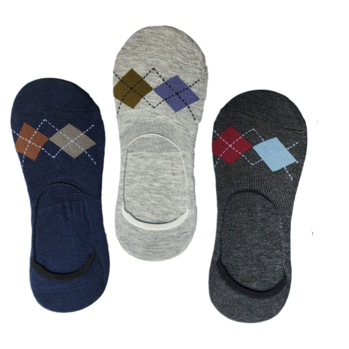 Cotson Men Cotton No Show Invisible Loafer Socks Pack Of 3 D7