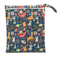 Sigzagor Wet Bag Baby Cloth Diaper Nappy Insert Reusable Washable With Two Zipper Pockets (Forest Animal Fox Owl)