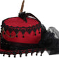 Navillus Sales Deluxe Velvet 4.25 Inch Steampunk Top Hat With Removable Goggles (Red)