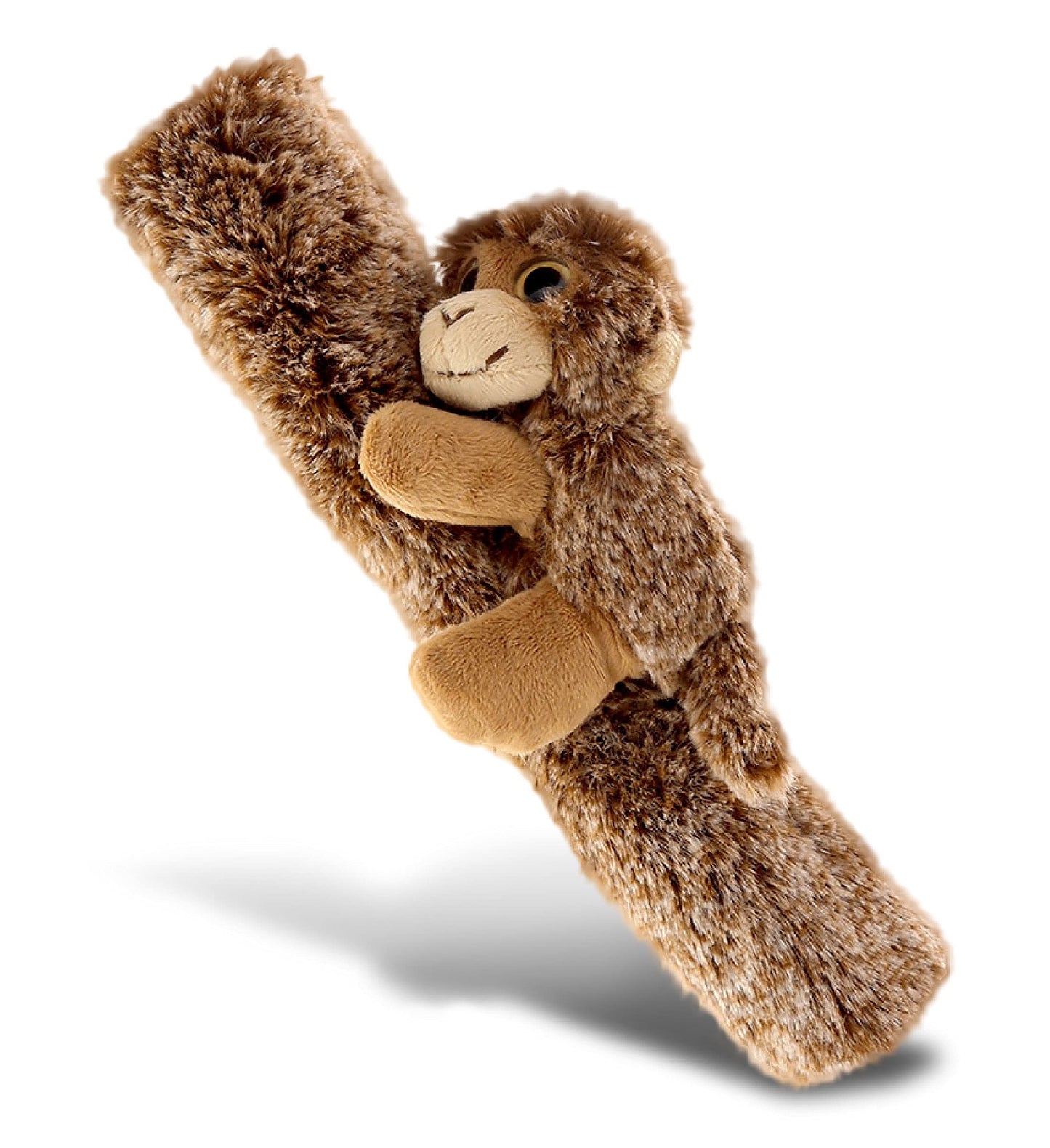 Dollibu Brown Monkey Plush Car Seatbelt Cover - Soft Fluffy Cushion Support For Safety Seat Belt Strap Cover, Decorative Wild Li
