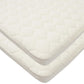 TL Care Waterproof Quilted Pack N Play Playard Size Fitted Mattress Cover Made with Organic Cotton Top Layer, Natural Color, 2 P
