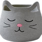 RUGSZONE Cute Storage Basket With Handles for Dog Toys, Blankets, Baby Items  Living Room, Nursery Dcor (Small, Grey Pink Oval)