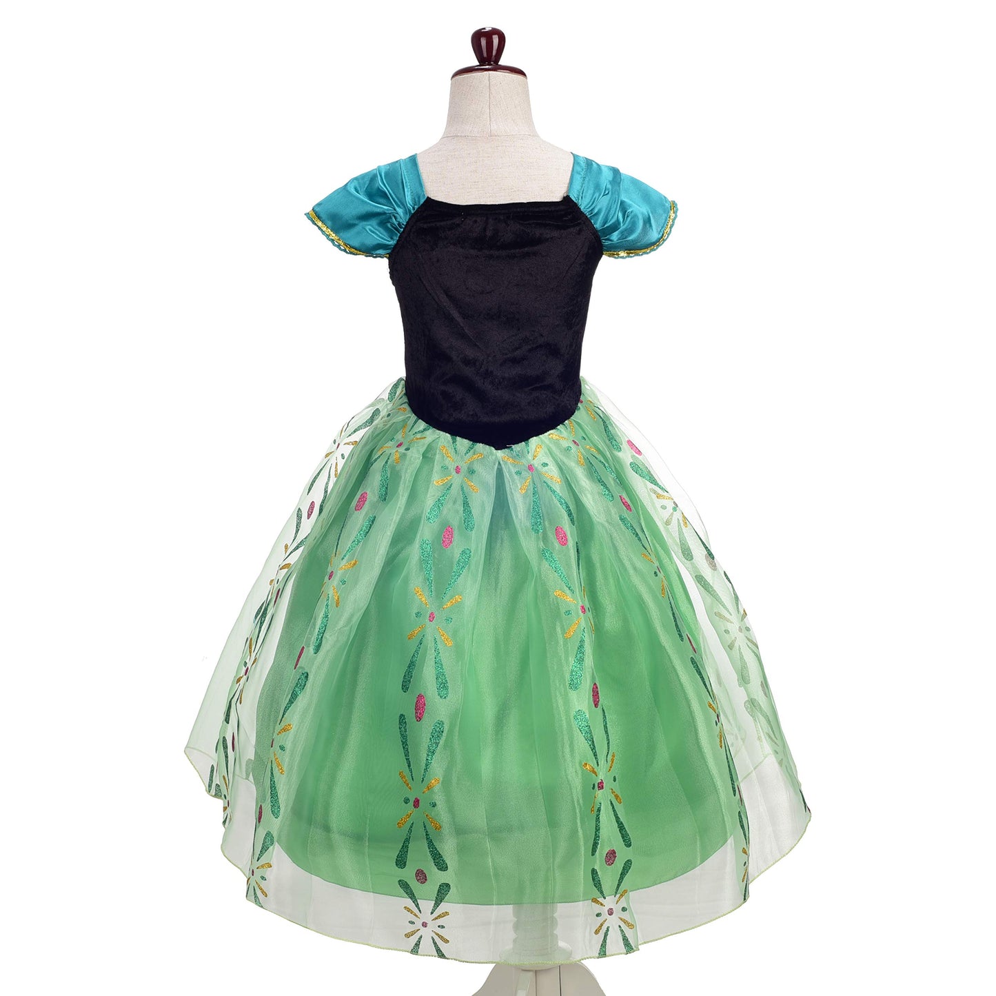 Lito Angels Toddler Girls Princess Coronation Costumes Halloween Birthday Fancy Party Dress Up With Accessories Size 4-5 Green 1