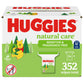 Huggies Natural Care Sensitive Baby Wipes, Unscented, Hypoallergenic, 99% Purified Water, 2 Refill Packs (352 Wipes Total)