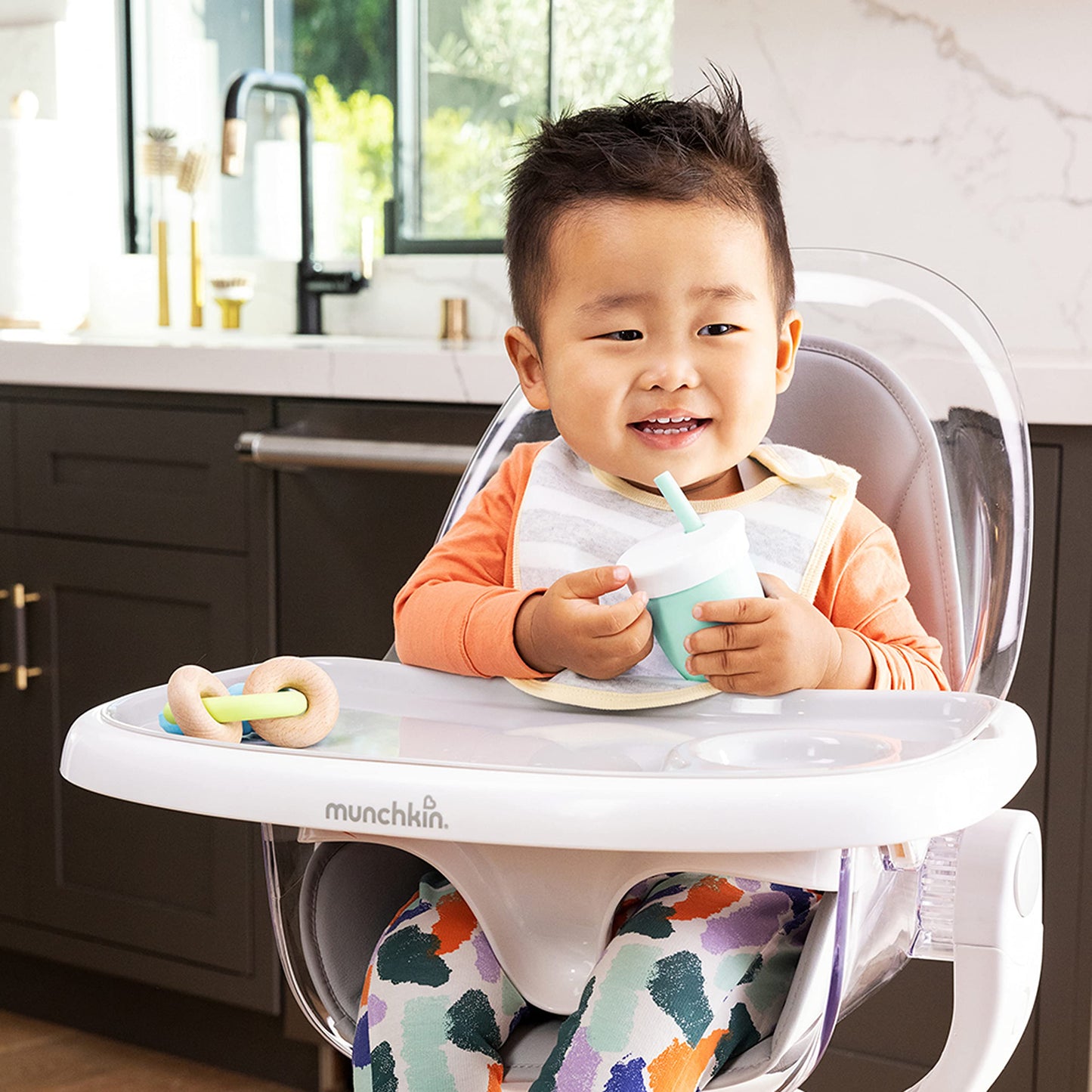 Munchkin Cest Silicone! Open Training Cup With Straw For Babies And Toddlers 6 Months+, 4 Ounce, Mint