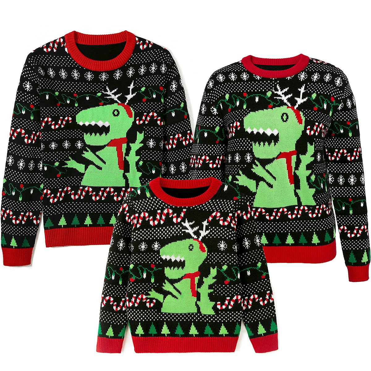 Simplee Kids Ugly Christmas Sweater Family Matching Outfits For Holiday Party Knitted Pullover For Winter 7-8T Kids