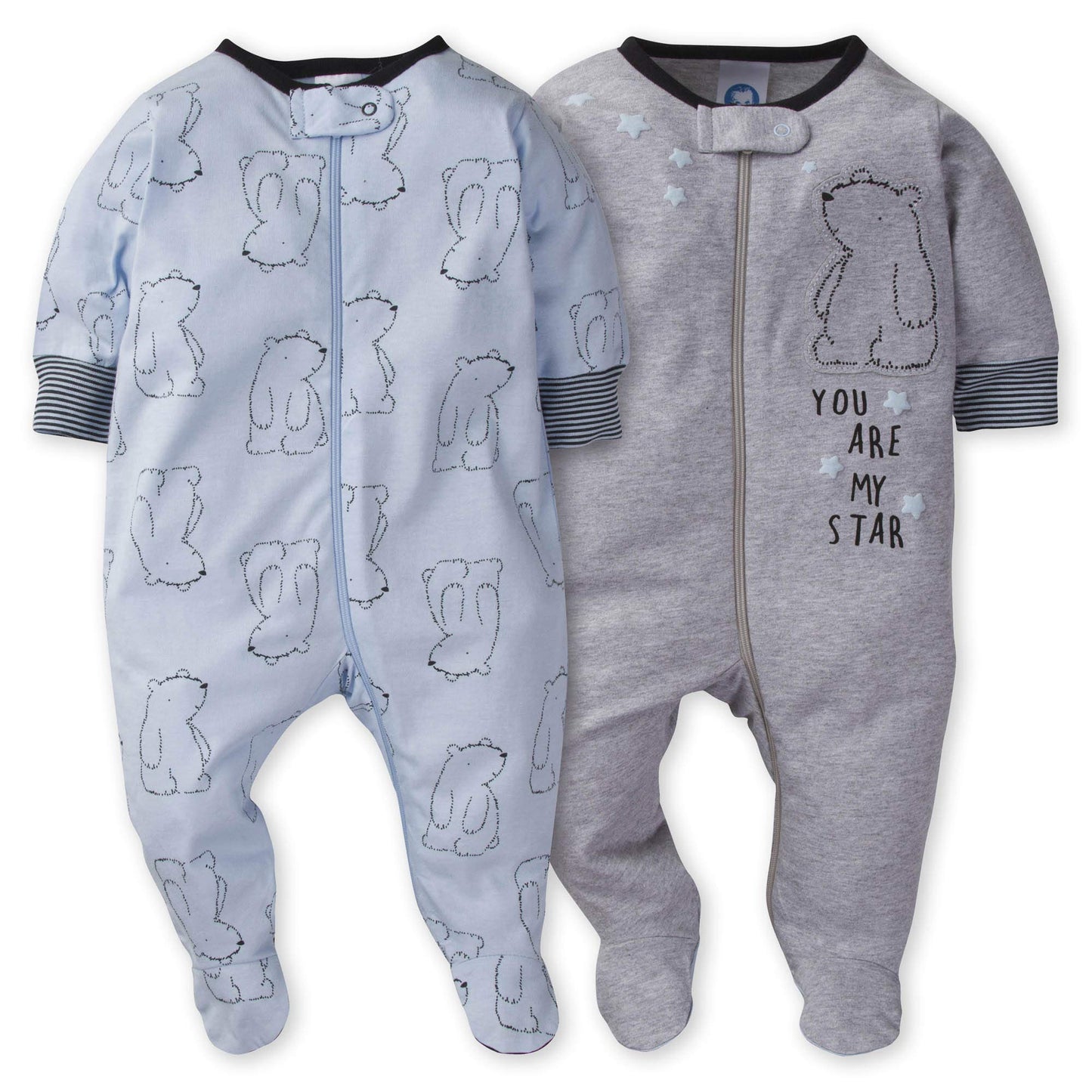 Gerber Baby Boys 2-Pack Sleep N Play Hello Bear 3-6 Months