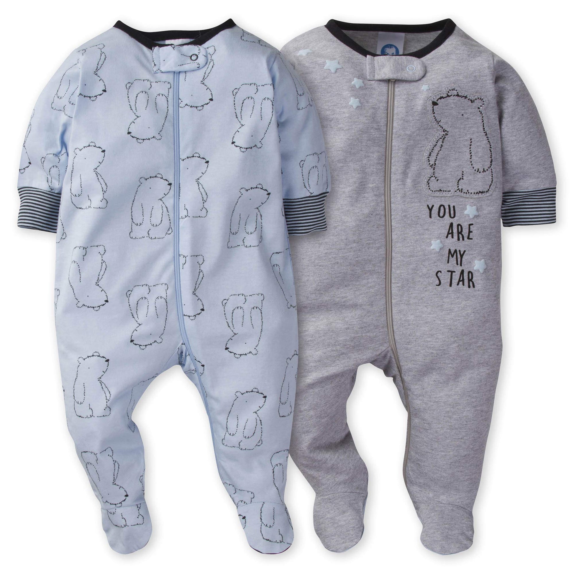 Gerber Baby Boys 2-Pack Sleep N Play Hello Bear 3-6 Months